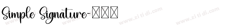 Simple Signature字体转换 Simple Signature字体转换